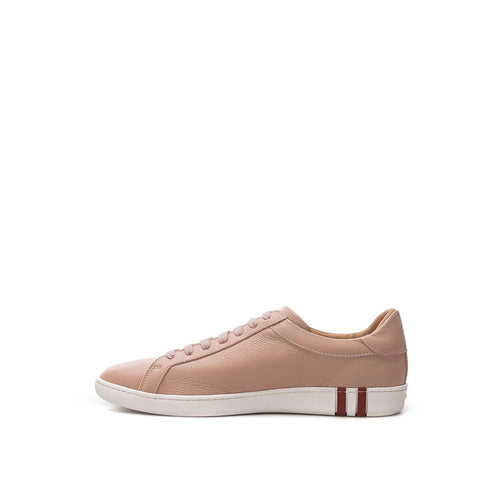 Pink leather sneakers