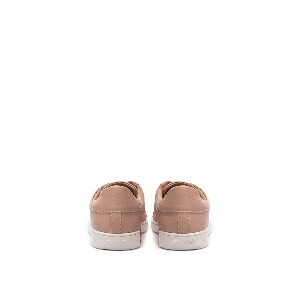 Pink leather sneakers