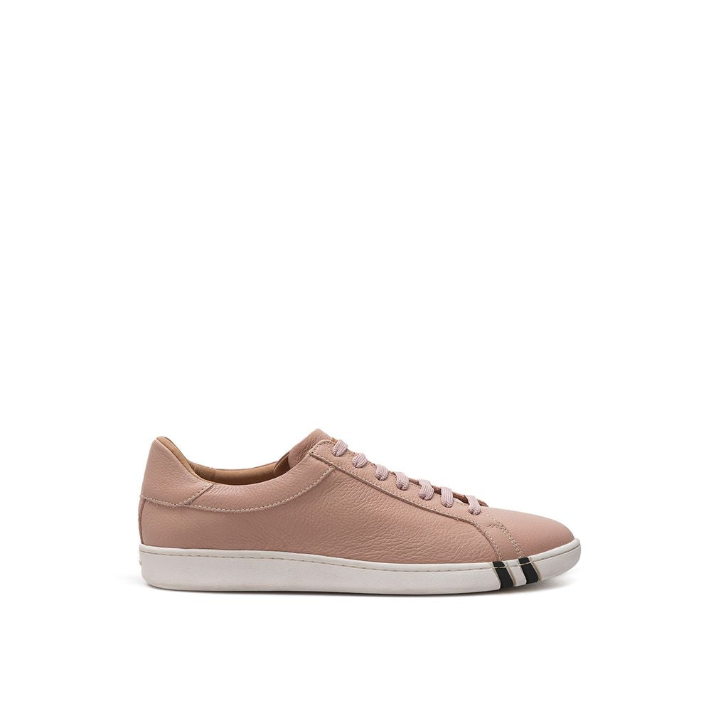 Elegant pink leather sneakers for women