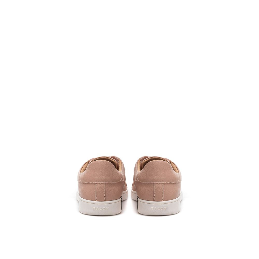 Elegant pink leather sneakers for women