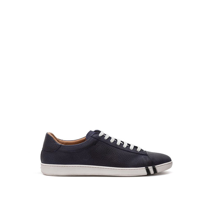 Elegante Blaue Leder Sneakers für Männer