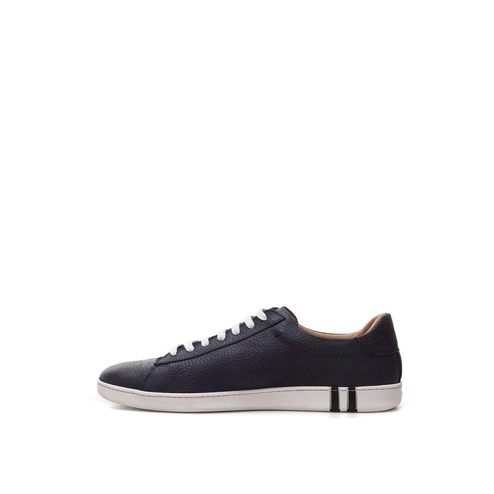 Elegante Blaue Leder Sneakers für Männer