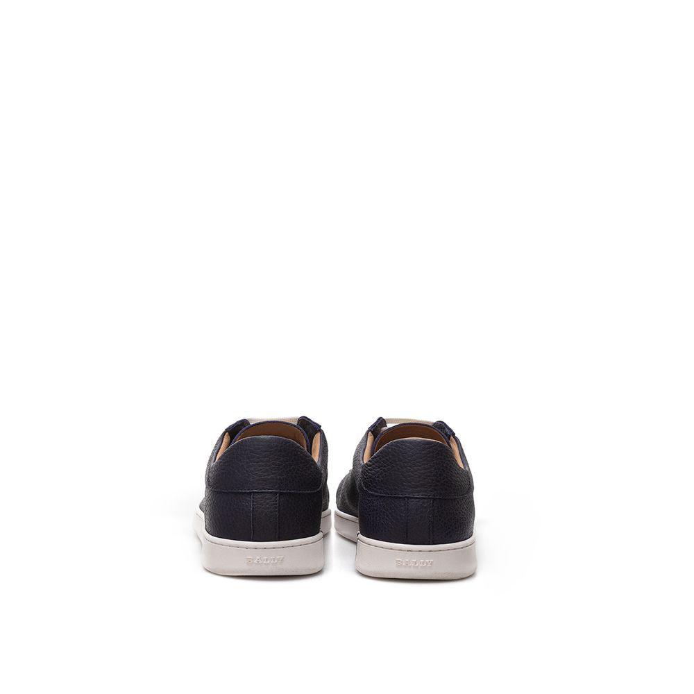 Elegante Blaue Leder Sneakers für Männer
