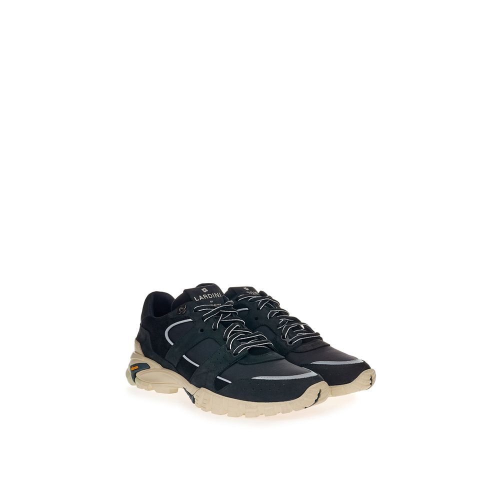 Schwarze Wildleder-Sneaker aus Leder