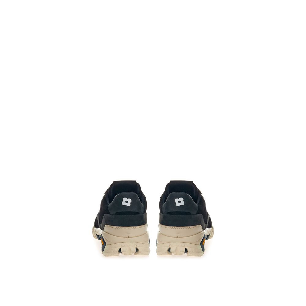 Schwarze Wildleder-Sneaker aus Leder