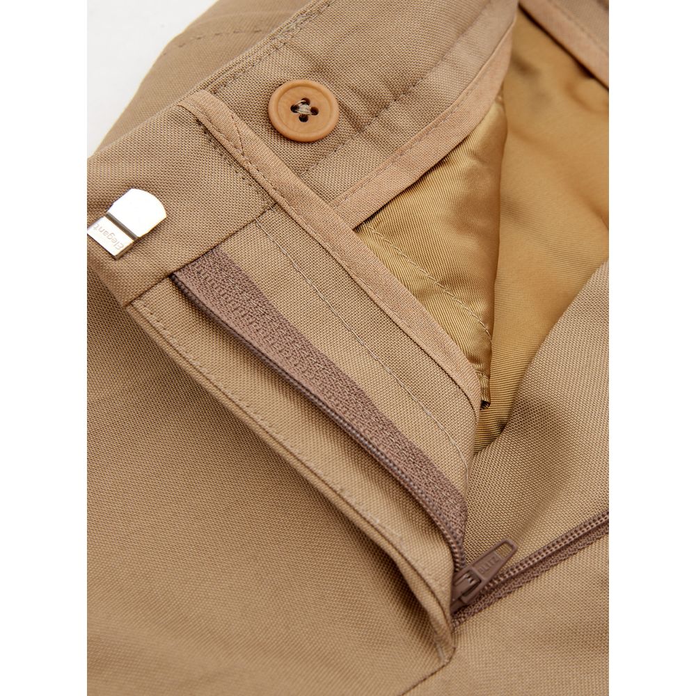 Elegant brown cotton pants for women