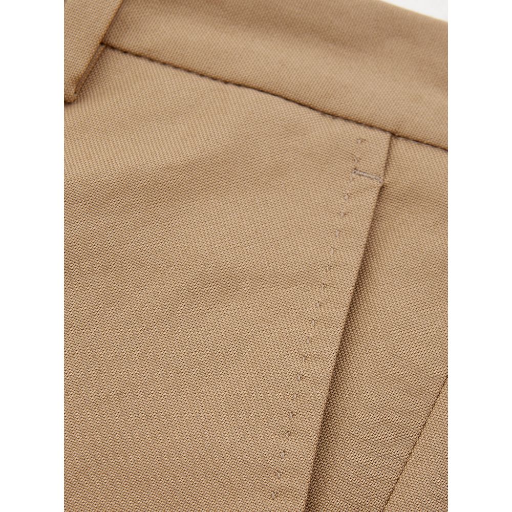 Elegant brown cotton pants for women