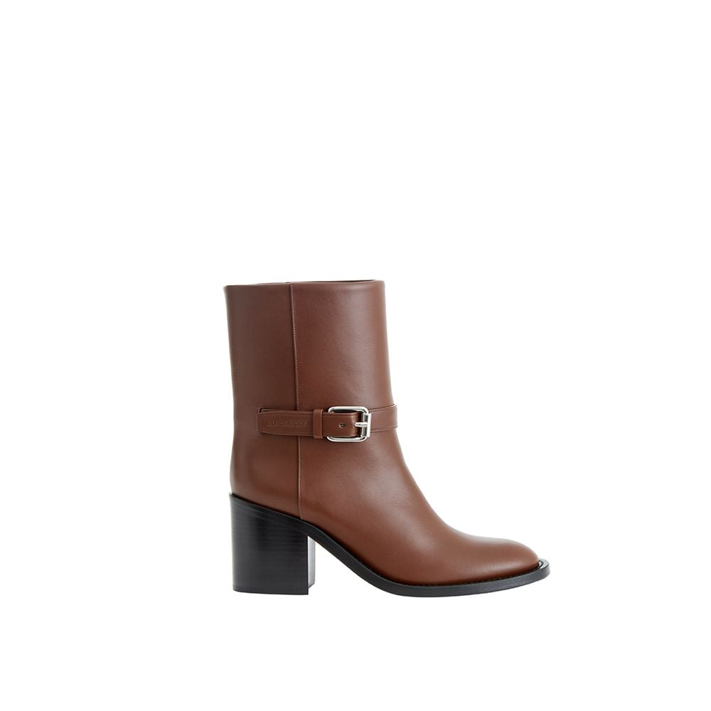 Brown leather boots