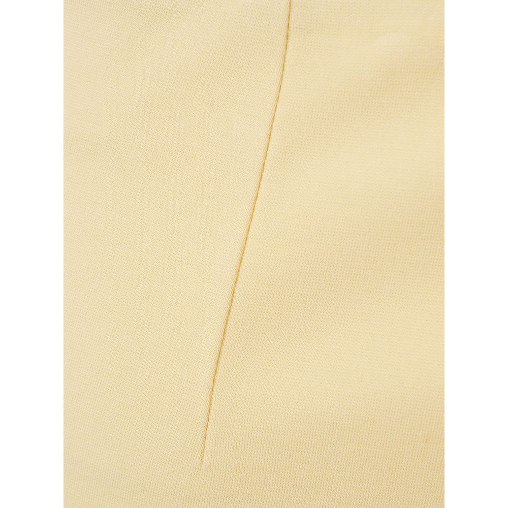Elegant yellow viscose skirt for women