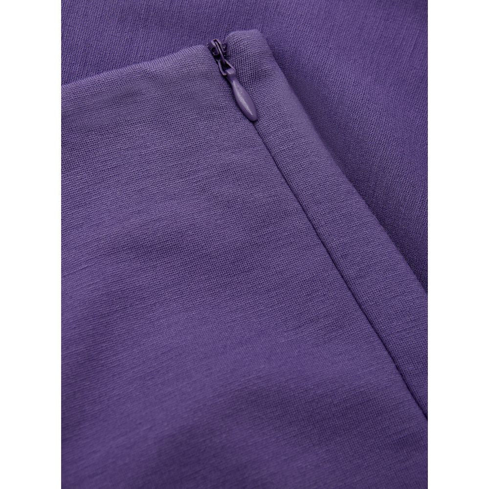 Elegant purple viscose trousers
