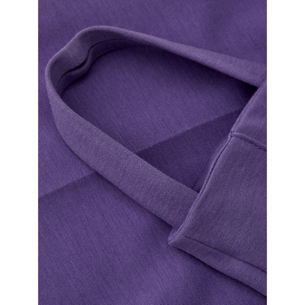 Elegant purple viscose trousers