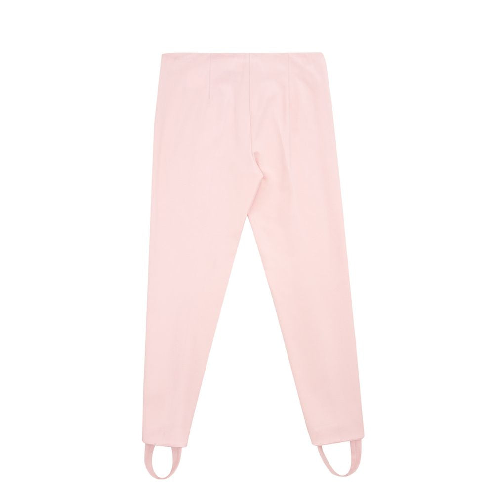 Elegant pink viscose trousers for chic style