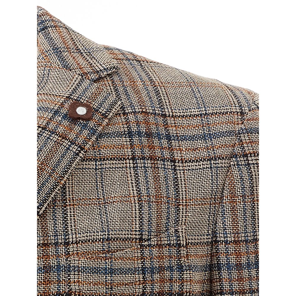 Lardini Elegant jacket in multicolored linen