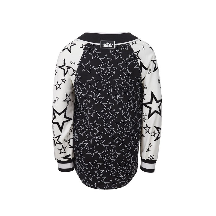 Schicker schwarzer Baumwollpullover für Frauen