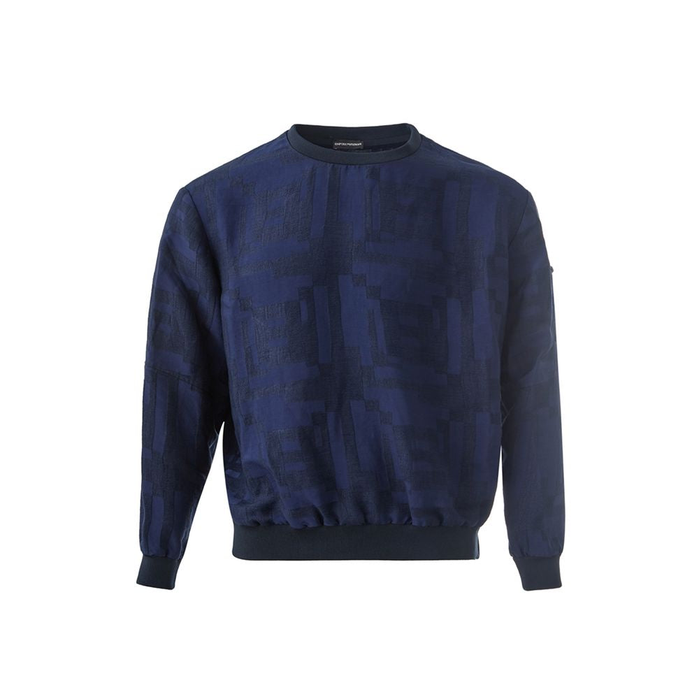 Elegant T-shirt in linen blue for men