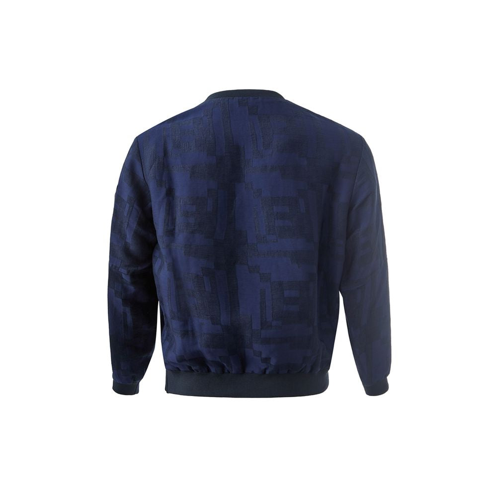 Elegant T-shirt in linen blue for men