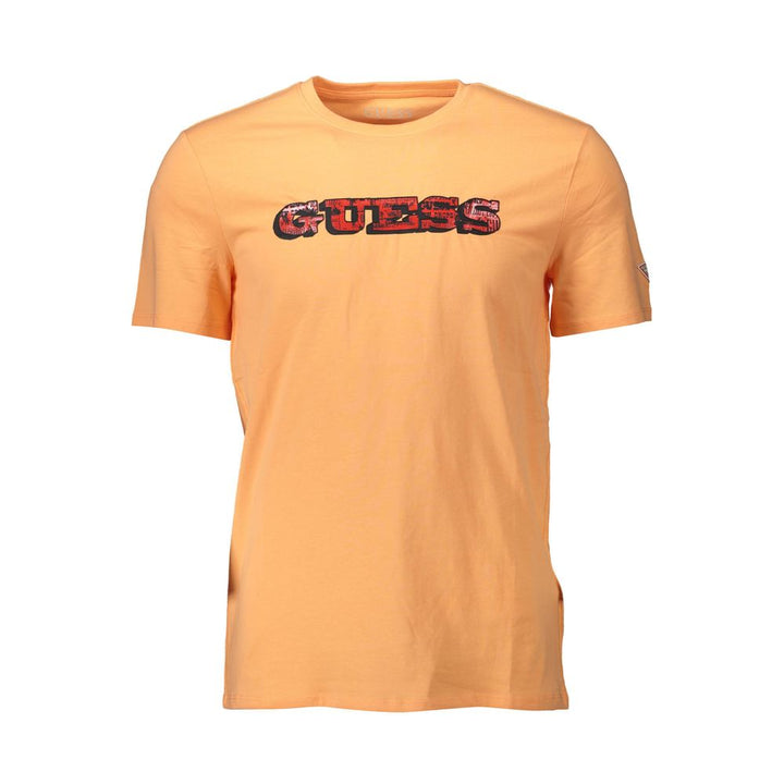 Orange Baumwolle Männer T-Shirt