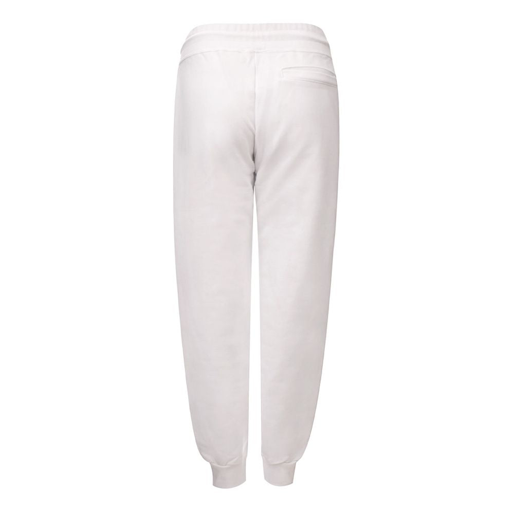 Weiße Baumwoll-Jogger Workout-Hose