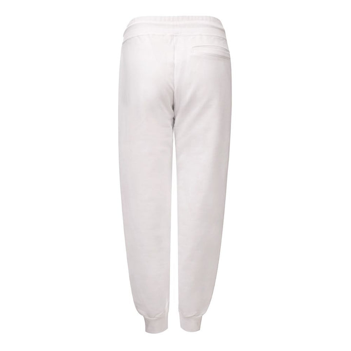 Weiße Baumwoll-Jogger Workout-Hose
