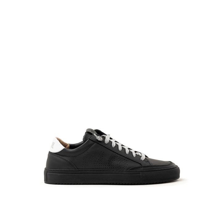 Black leather sneaker