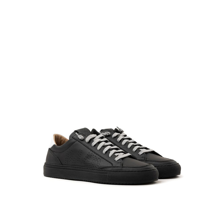 Black leather sneaker
