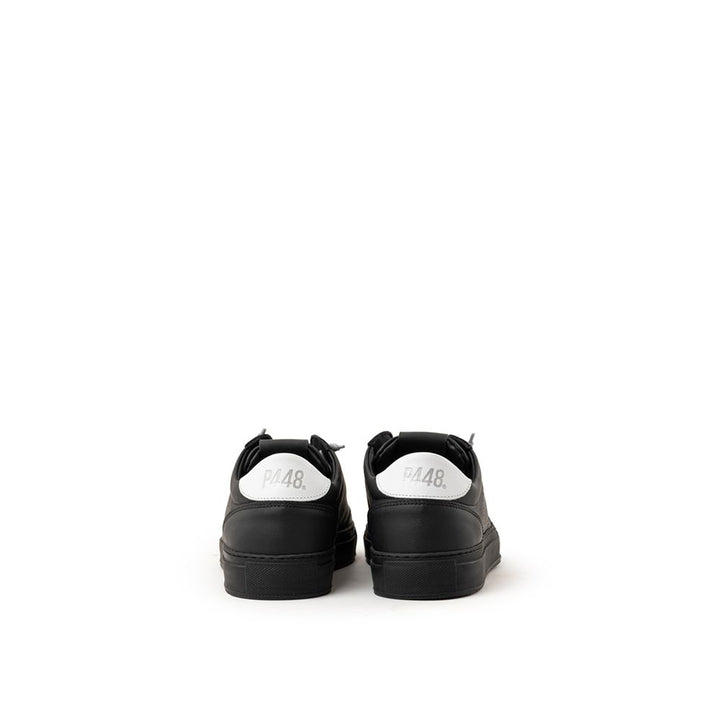 Black leather sneaker