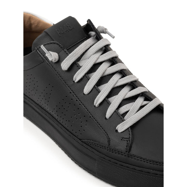 Black leather sneaker