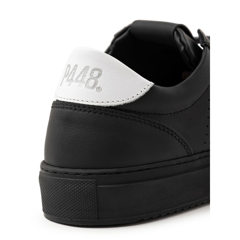 Black leather sneaker