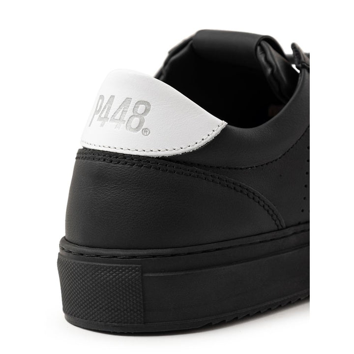 Black leather sneaker