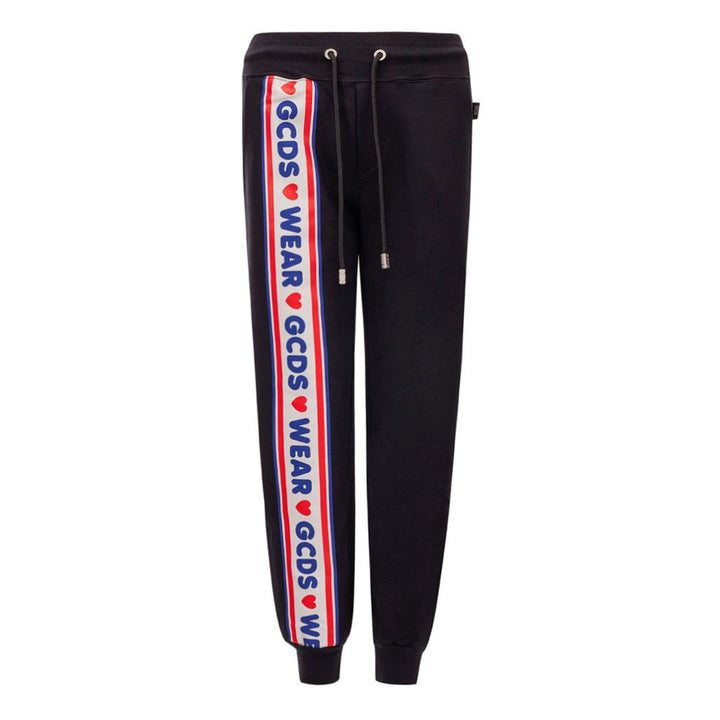Schwarze Baumwoll-Jogger Workout-Hose