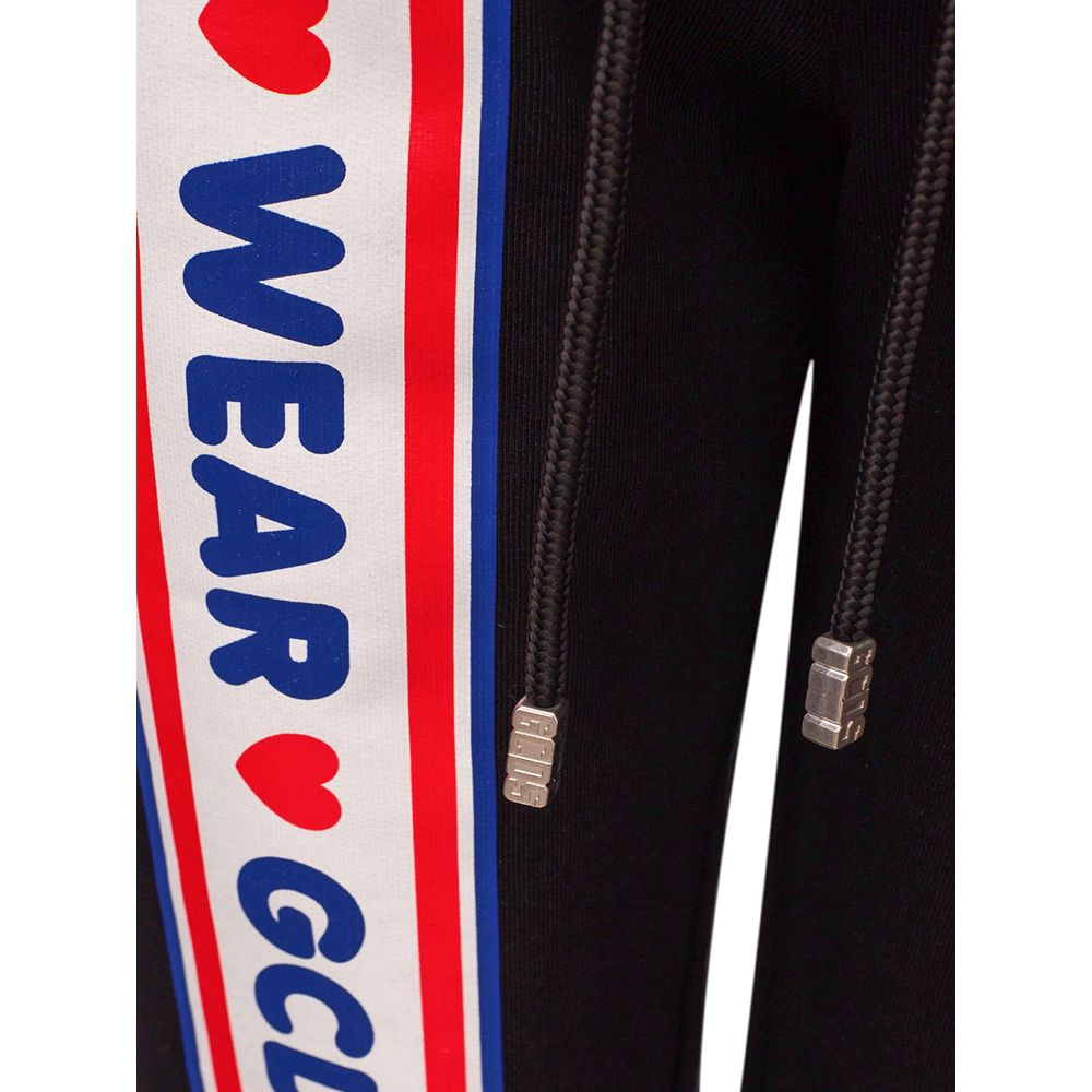 Schwarze Baumwoll-Jogger Workout-Hose