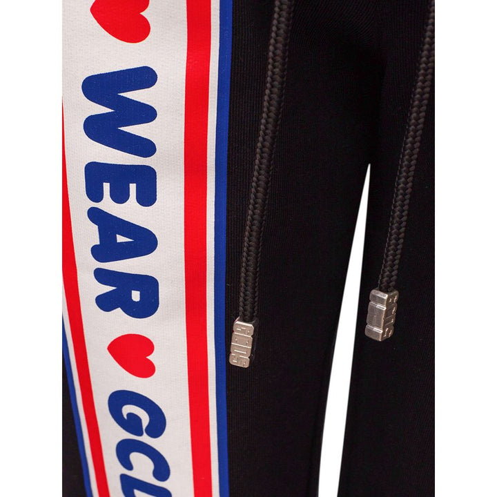 Schwarze Baumwoll-Jogger Workout-Hose