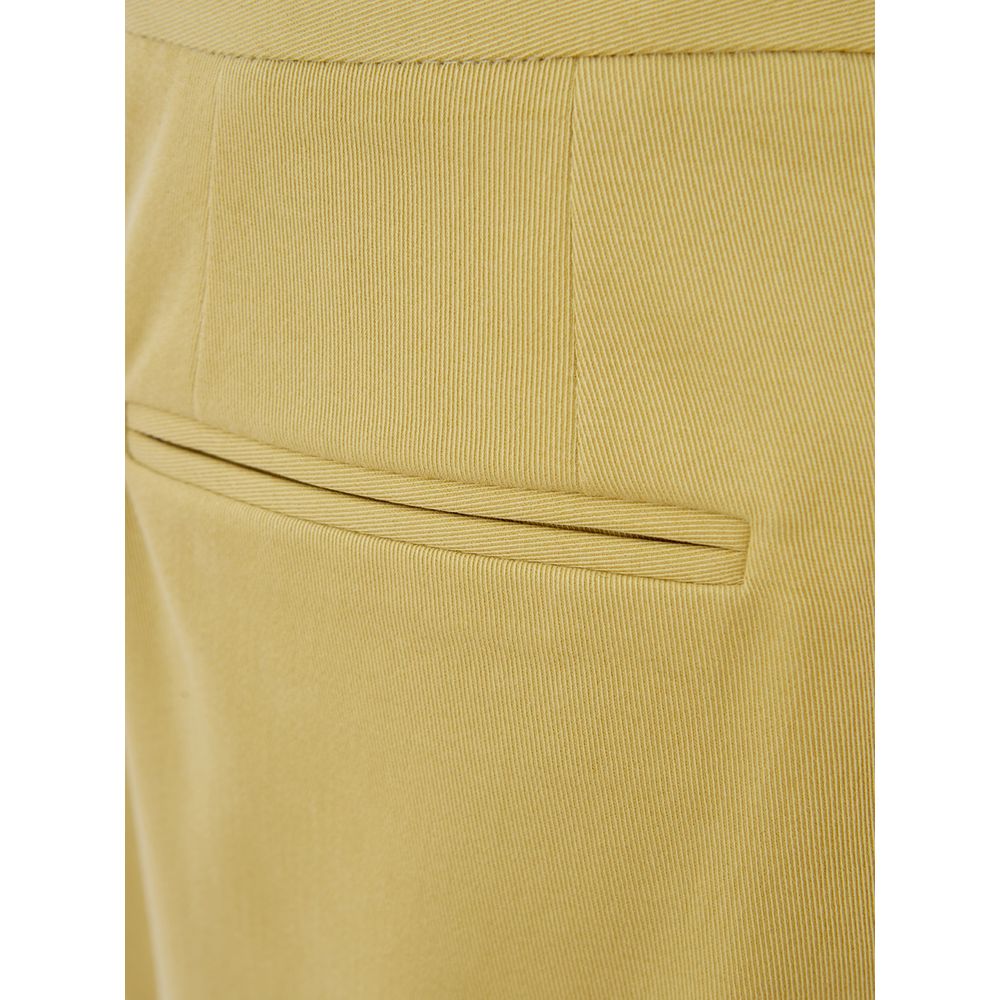 Golden elegance cotton trousers