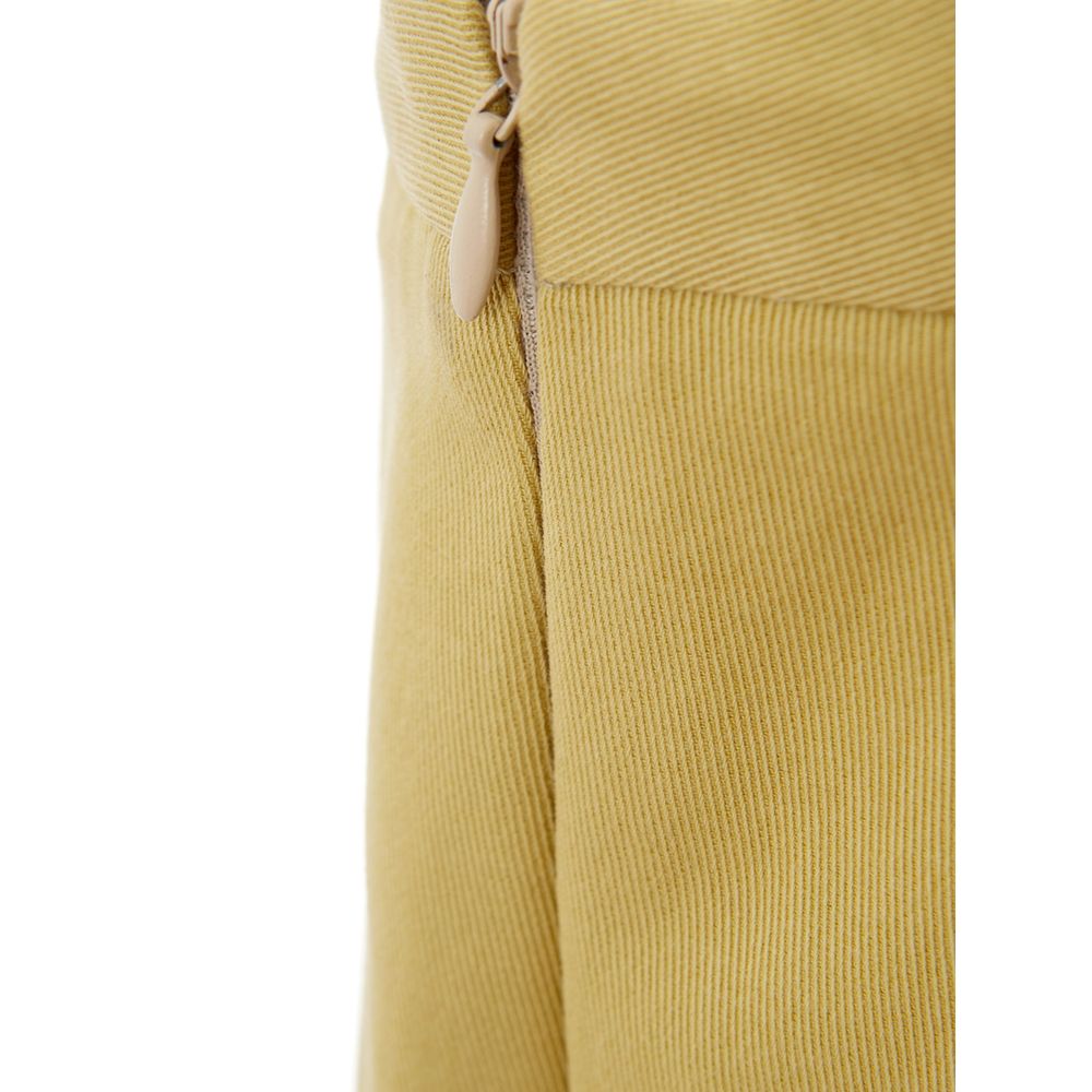 Golden elegance cotton trousers