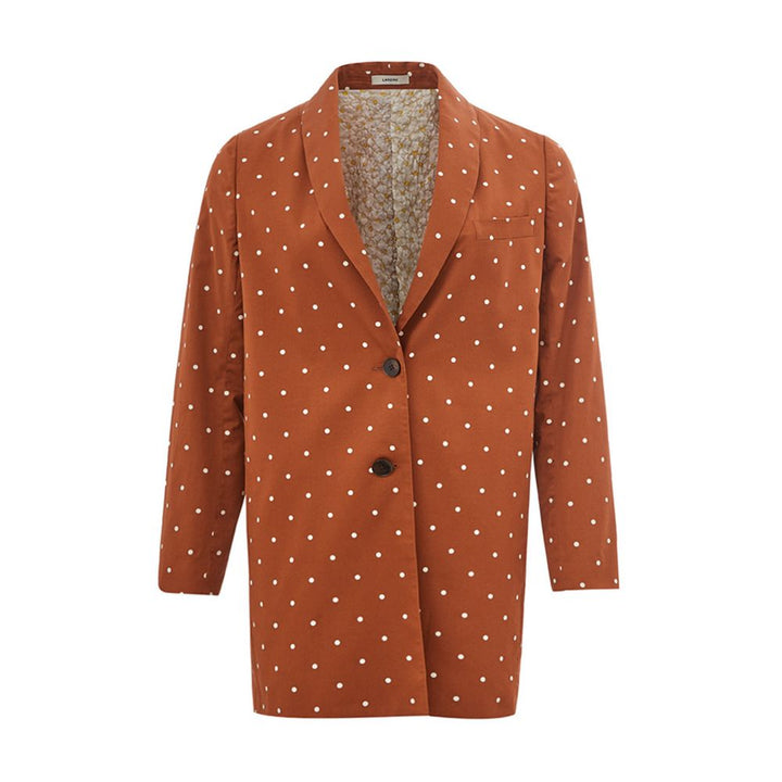 Chic brown cotton jacket for the modern woman