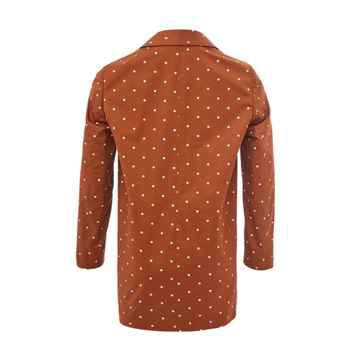Chic brown cotton jacket for the modern woman