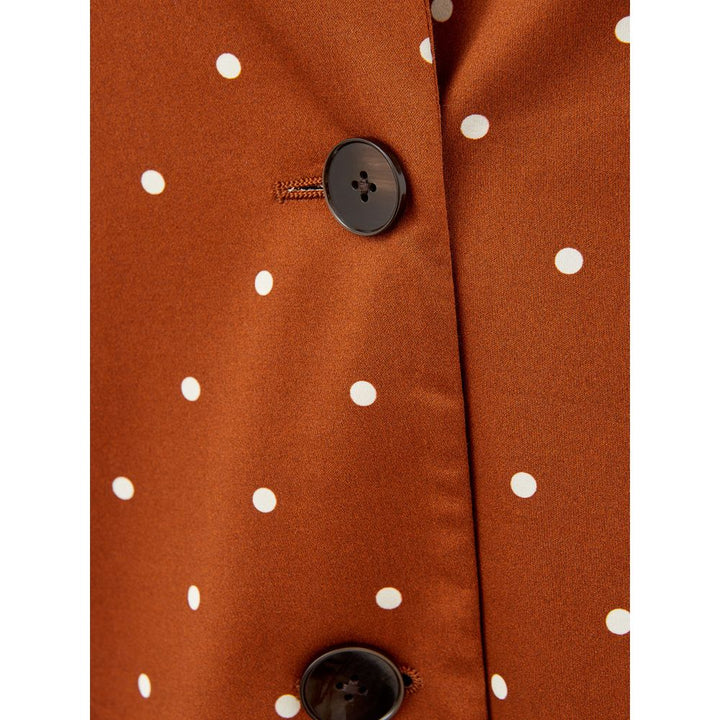 Chic brown cotton jacket for the modern woman
