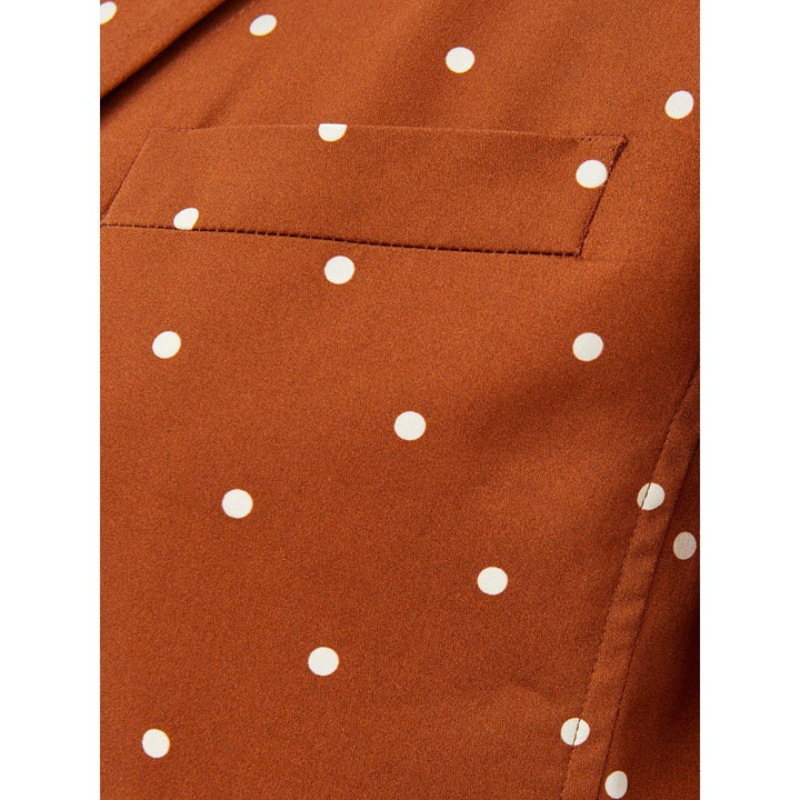 Chic brown cotton jacket for the modern woman