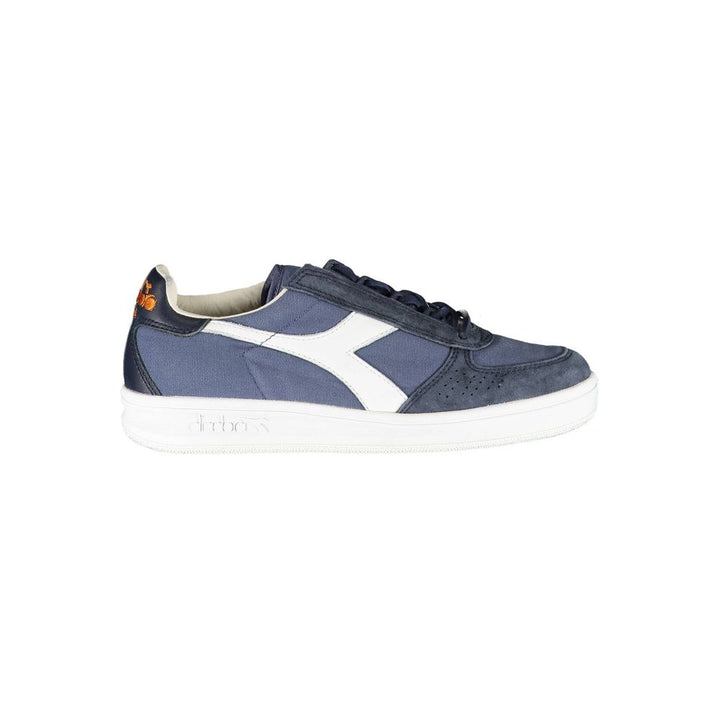 Blaue Leder Damen Sneaker