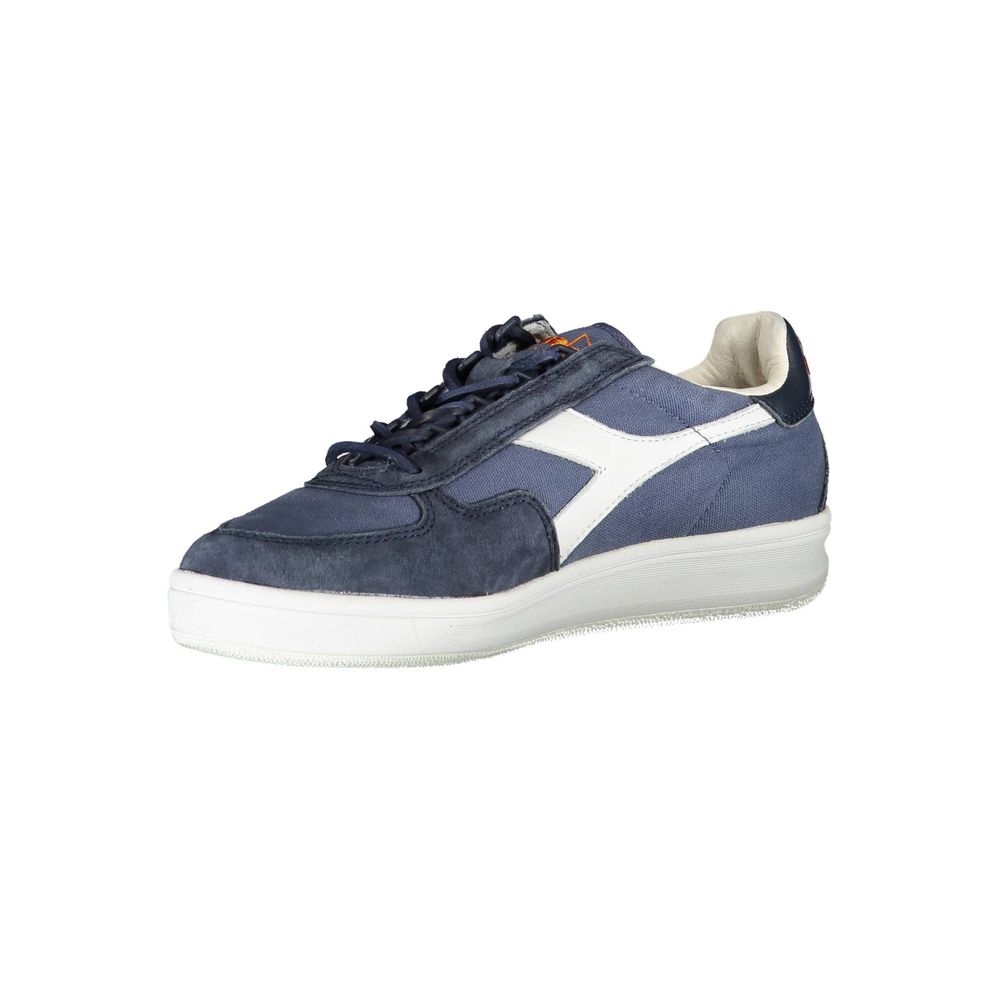 Blaue Leder Damen Sneaker
