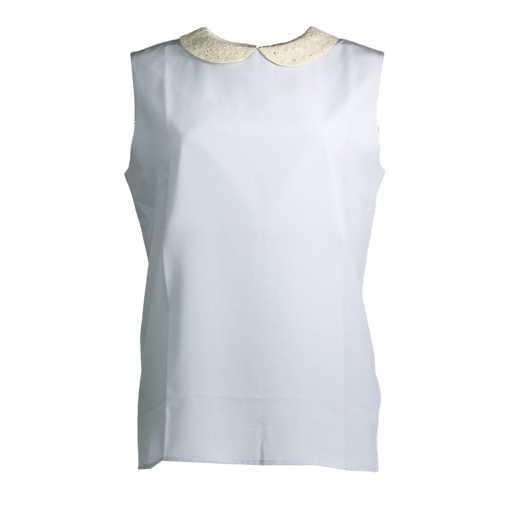 Light blue silk top for women