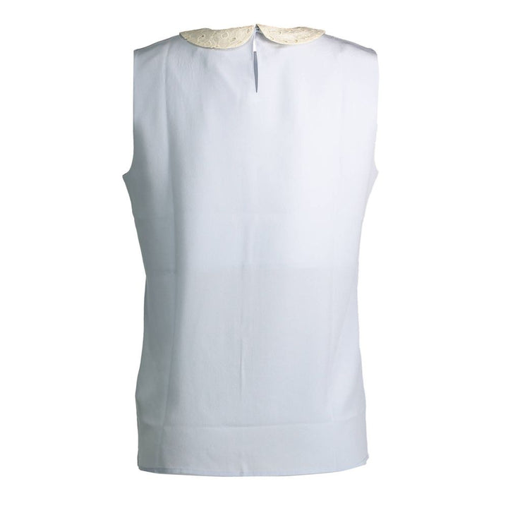 Light blue silk top for women
