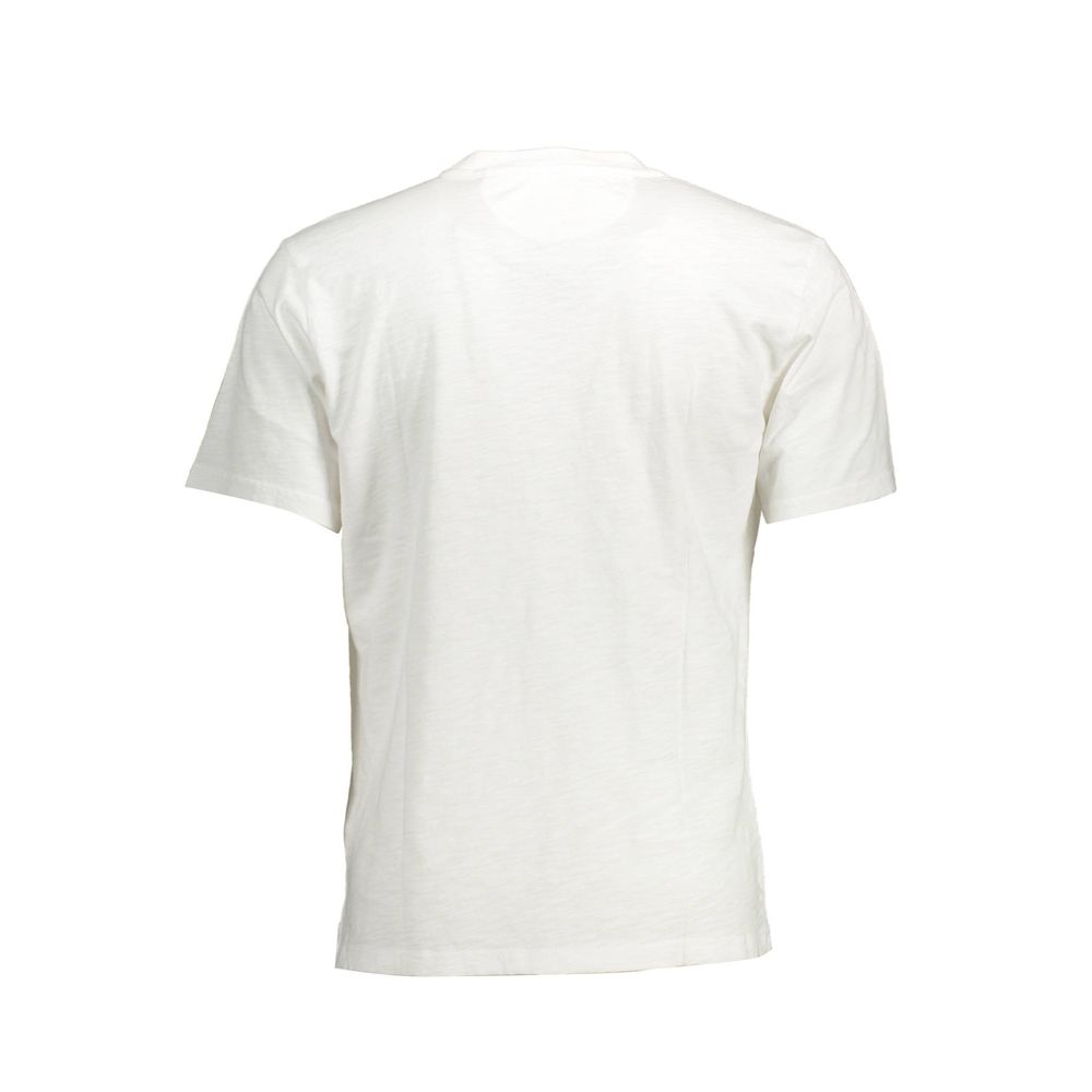 Weißes Baumwolle Männer T-Shirt