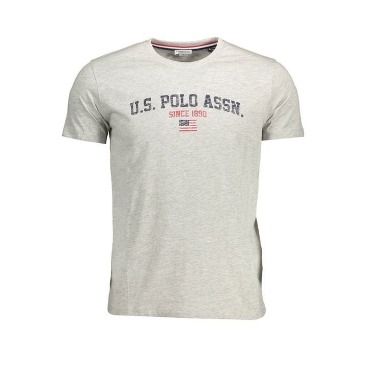 Graues Baumwolle Männer T-Shirt