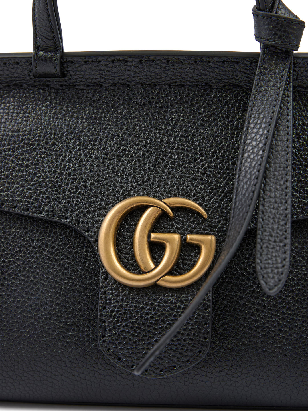 Schwarzes Leder GG Marmont Handtasche