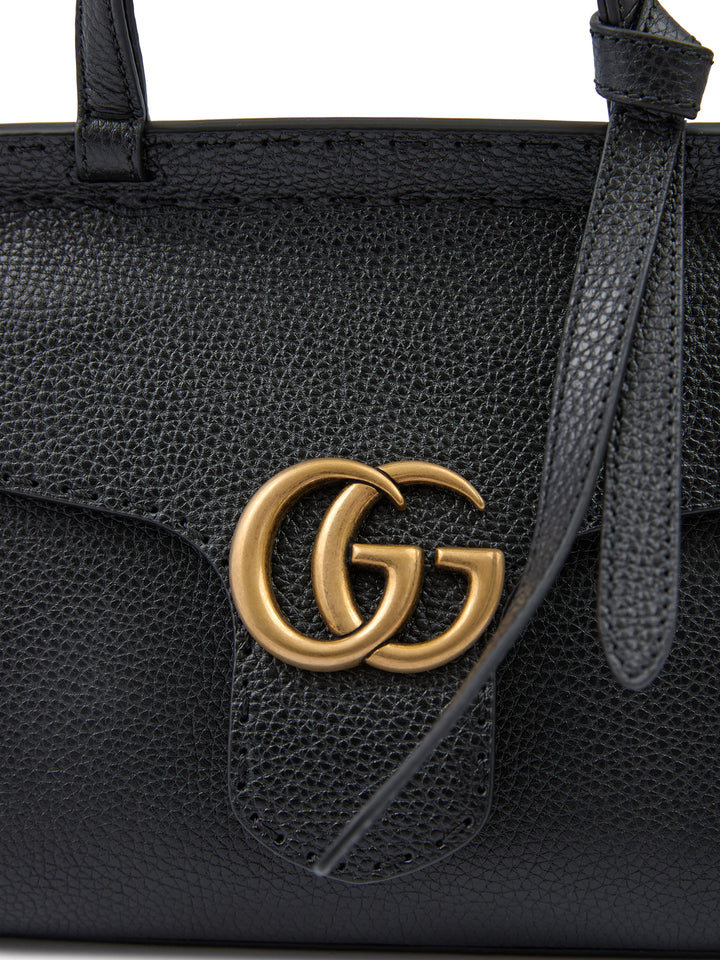 Schwarzes Leder GG Marmont Handtasche