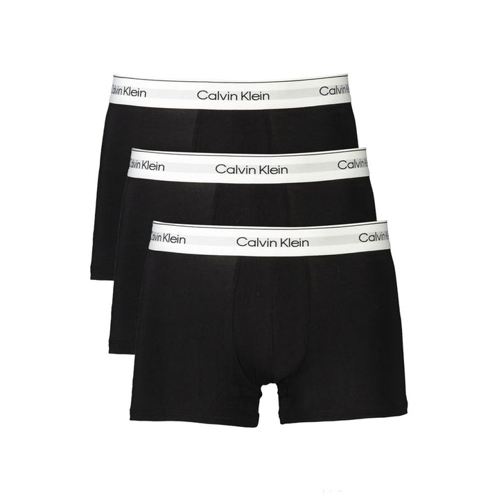 Schwarz Baumwolle Männer Boxer