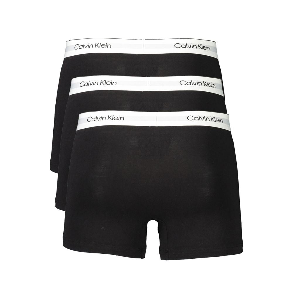 Schwarz Baumwolle Männer Boxer