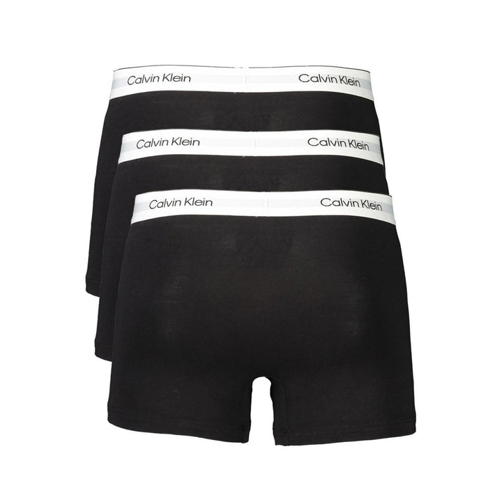 Schwarz Baumwolle Männer Boxer