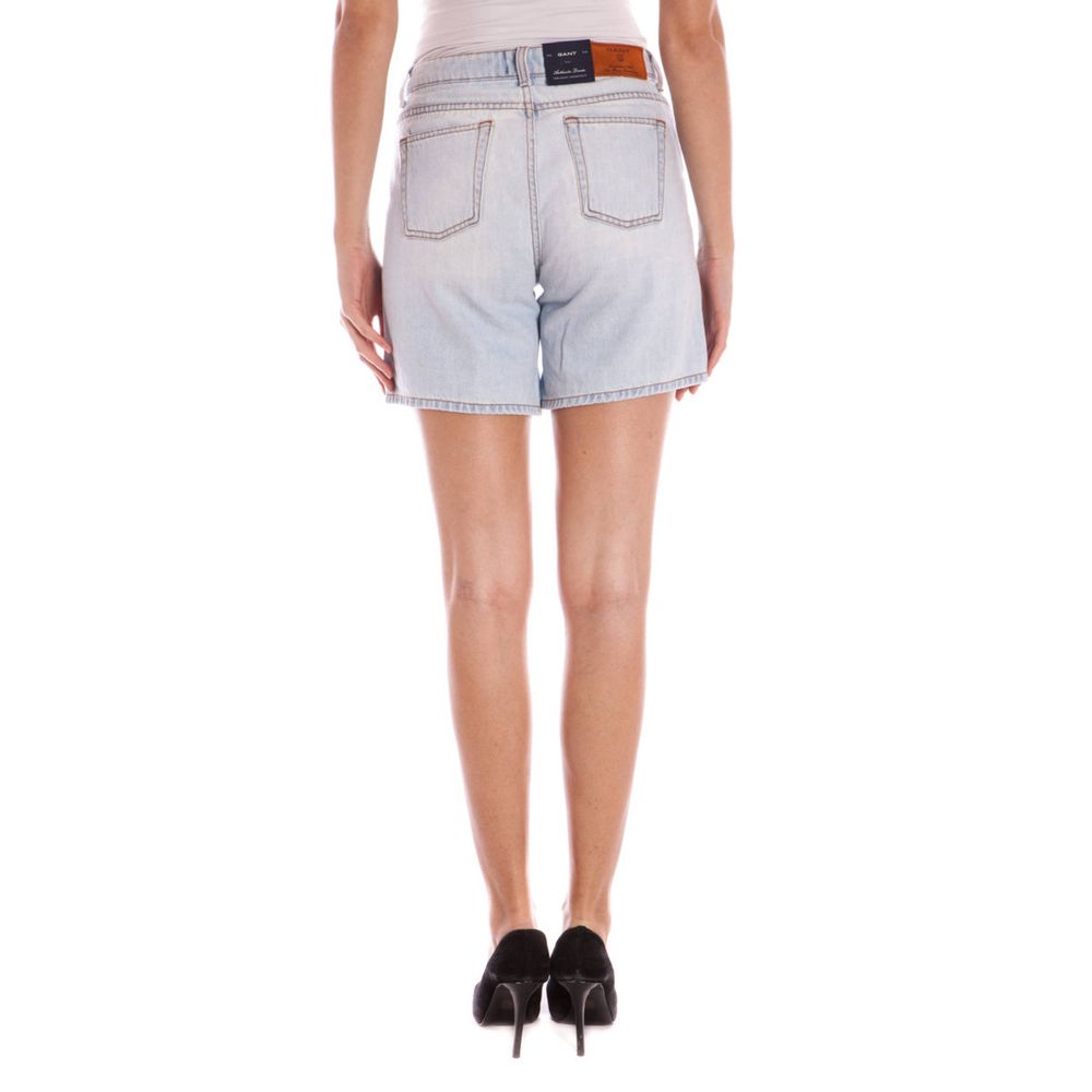 Blaue Baumwolljeans mit geradem Bein